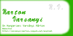 marton varsanyi business card