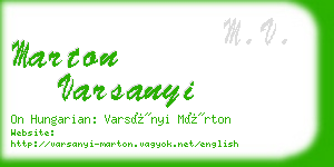 marton varsanyi business card